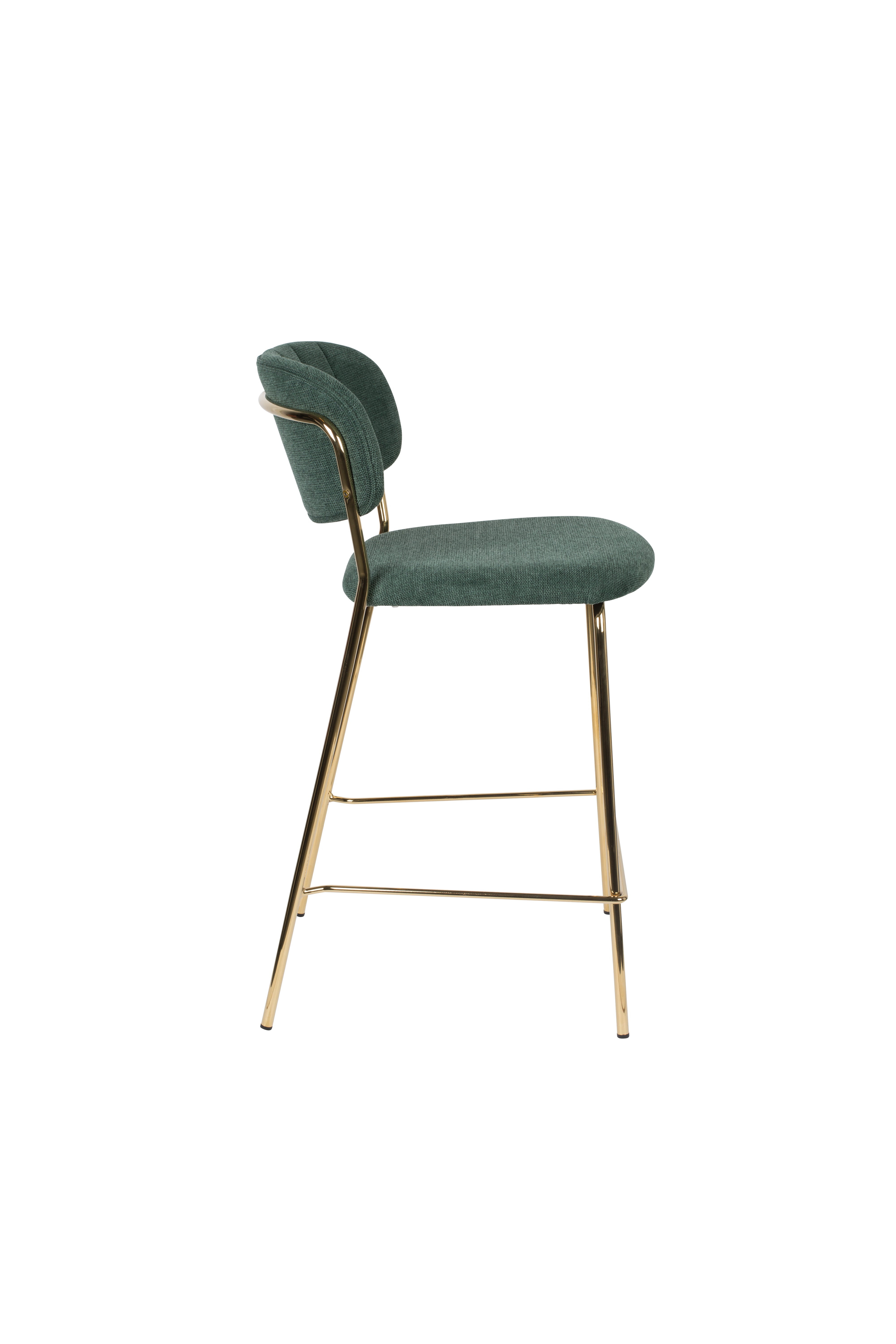 Counter Stool Jolien Gold/Dark Green